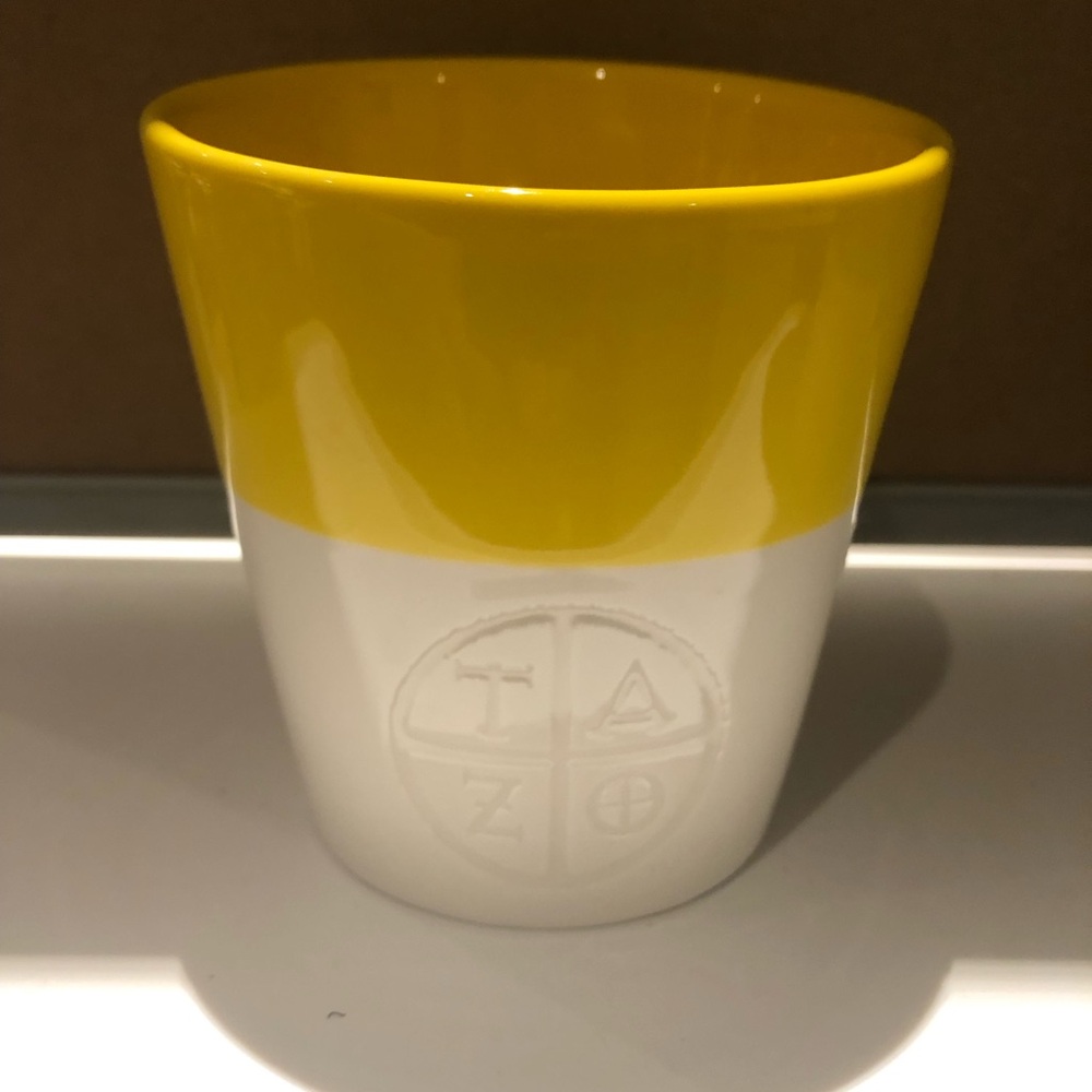 3/$40 Starbucks Yellow and White Tazo Mug